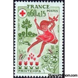 France 1975 Red Cross Fund - The Seasons-Stamps-France-Mint-StampPhenom