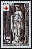 France 1976 Red Cross Fund - Stauettes in Brou Church-Stamps-France-Mint-StampPhenom