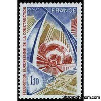 France 1977 European Civil Engineering Federation-Stamps-France-Mint-StampPhenom