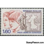 France 1984 Philex-Jeunes 84 Stamp Exhibition-Stamps-France-Mint-StampPhenom