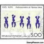 France 1989 Painting by Yves Klein-Stamps-France-Mint-StampPhenom