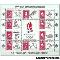 France 1990 Winter Olympic Games - Albertville-Stamps-France-Mint-StampPhenom