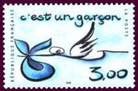 France 1999 Greetings stamps. Thank You, Weddings, New Babies-Stamps-France-Mint-StampPhenom