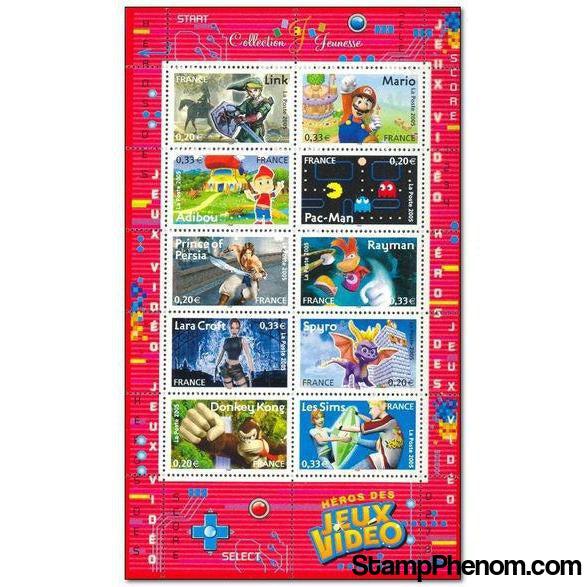France 2005 Video Game Characters-Stamps-France-Mint-StampPhenom