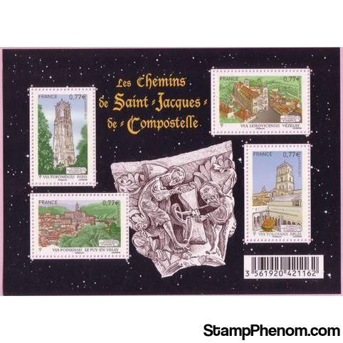 France 2012 Les Quatre Chemins de Compostela (III)-Stamps-France-Mint-StampPhenom