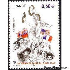 France 2015 70th anniversary of the end of WWII-Stamps-France-Mint-StampPhenom
