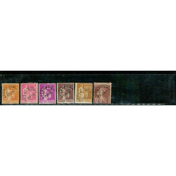 France "AFFRANCHts POSTES" Overprint Lot , 6 stamps