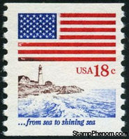 United States of America 1981 ...From sea to shining sea - Flag and lighthouse