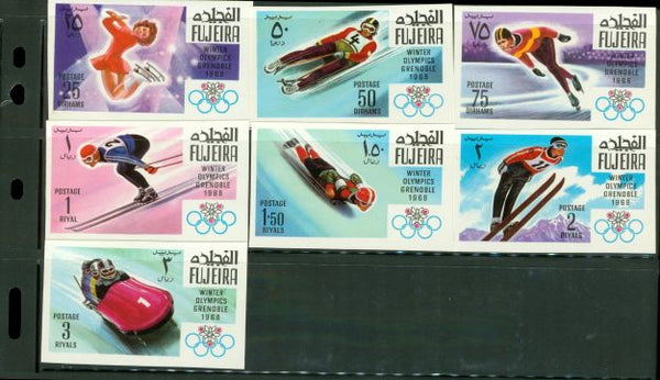 Fujeira Olympics Imperf , 7 stamps