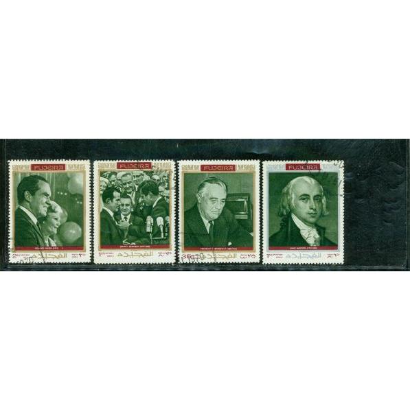 Fujeira Famous People , 4 stamps Lot 2 - Fujeira Famous People , 4 stamps Lot 2