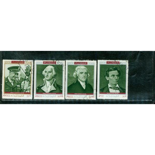 Fujeira Famous People , 4 stamps - Fujeira Famous People , 4 stamps