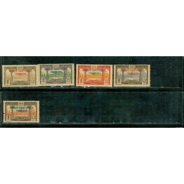 Gabon Lot , 5 stamps - Gabon Lot , 5 stamps