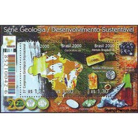 Brazil 2000 Geology souvenir sheet