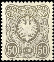 Germany 1875 Imperial eagle and crown in oval, PFENNIGE-Stamps-Germany-Mint-StampPhenom