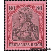 Germany 1902 Germania with imperial crown, hatched background-Stamps-Germany-Mint-StampPhenom