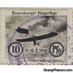 Germany 1912 Air post stamp for Regensburg-Stamps-Germany-Mint-StampPhenom