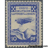 Germany 1913 Air post stamp for Dusseldorf-Stamps-Germany-Mint-StampPhenom