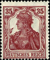 Germany 1919 Germania,inscr. DEUTSCHES REICH-Stamps-Germany-Mint-StampPhenom