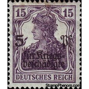 Germany 1919 War Wounded Fund. Surch 5 Pf. for War Damage-Stamps-Germany-Mint-StampPhenom