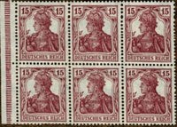 Germany 1920 Booklet Pane-Germania-Kriegsdruck II-Stamps-Germany-Mint-StampPhenom