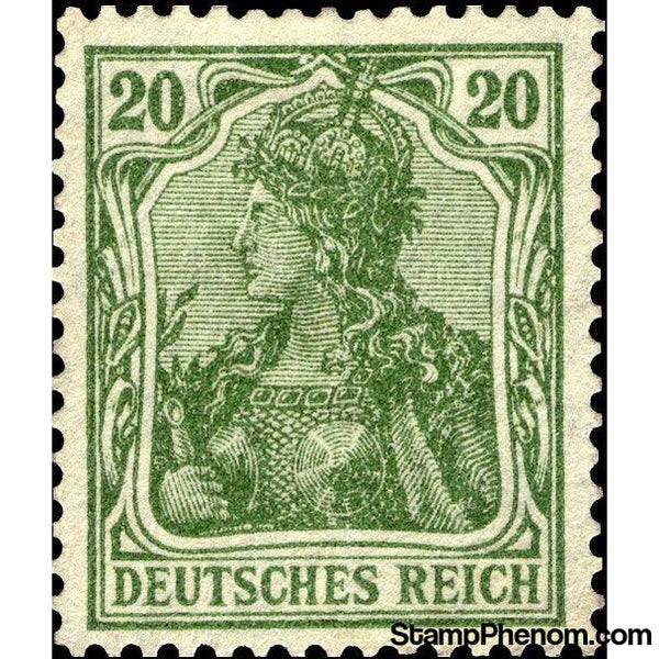 Germany 1920 Germania with the imperial crown, 20pf-Stamps-Germany-Mint-StampPhenom