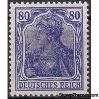 Germany 1920 Germania with the imperial crown, 80pf-Stamps-Germany-Mint-StampPhenom