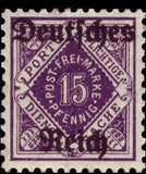 Germany 1920 Municipal Service stamp of Württemberg optd 'Deutfches Reich-Stamps-Germany-Mint-StampPhenom