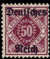 Germany 1920 Municipal Service stamp of Württemberg optd 'Deutfches Reich-Stamps-Germany-Mint-StampPhenom