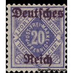 Germany 1920 Municipal Service stamp of Württemberg optd 'Deutfches Reich-Stamps-Germany-Mint-StampPhenom