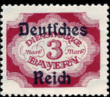 Germany 1920 Official Bavaria stamp - Optd 'Deutfches Reich'-Stamps-Germany-Mint-StampPhenom