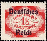 Germany 1920 Official Bavaria stamp - Optd 'Deutfches Reich'-Stamps-Germany-Mint-StampPhenom