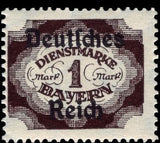 Germany 1920 Official Bavaria stamp - Optd 'Deutfches Reich'-Stamps-Germany-Mint-StampPhenom