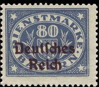 Germany 1920 Official Bavaria stamp - Optd 'Deutfches Reich'-Stamps-Germany-Mint-StampPhenom