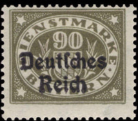 Germany 1920 Official Bavaria stamp - Optd 'Deutfches Reich'-Stamps-Germany-Mint-StampPhenom