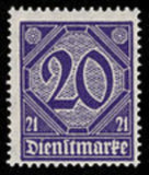 Germany 1920 Official Stamp - with figures '21'-Stamps-Germany-Mint-StampPhenom