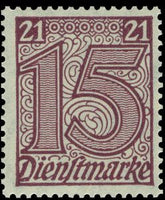 Germany 1920 Official Stamp - with figures '21'-Stamps-Germany-Mint-StampPhenom