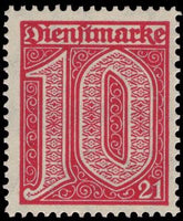 Germany 1920 Official Stamp - with figures '21'-Stamps-Germany-Mint-StampPhenom