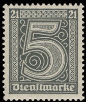 Germany 1920 Official Stamp - with figures '21'-Stamps-Germany-Mint-StampPhenom