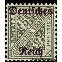 Germany 1920 Official Württemberg stamp overprinted 'Deutfches Reich'-Stamps-Germany-Mint-StampPhenom