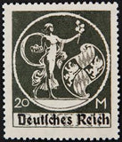 Germany 1920 Stamps of Bavaria overprinted Deutsches Reich-Stamps-Germany-Mint-StampPhenom