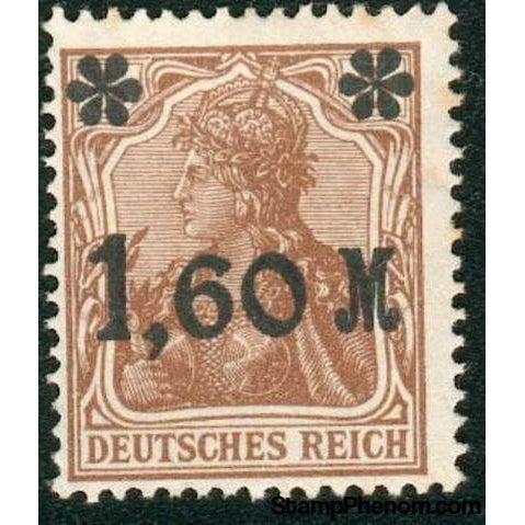 Germany 1921 1920 Stamps Surch., 1.60m on 5pf-Stamps-Germany-Mint-StampPhenom