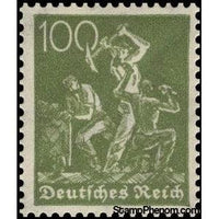 Germany 1921 Miner, 100pf-Stamps-Germany-Mint-StampPhenom