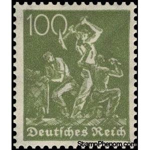 Germany 1921 Miner, 100pf-Stamps-Germany-Mint-StampPhenom