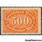 Germany 1922 Mark Numeral, 500m-Stamps-Germany-Mint-StampPhenom