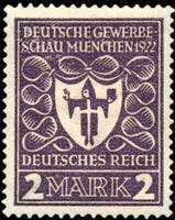 Germany 1922 Munich Exhibition.-Stamps-Germany-Mint-StampPhenom