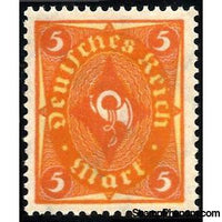 Germany 1922 Posthorn, 5m-Stamps-Germany-Mint-StampPhenom