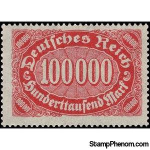 Germany 1923 Mark Numeral, 100000m-Stamps-Germany-Mint-StampPhenom