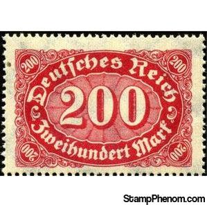 Germany 1923 Mark Numeral, 200m-Stamps-Germany-Mint-StampPhenom