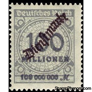 Germany 1923 Official Stamp, 100m-Stamps-Germany-Mint-StampPhenom