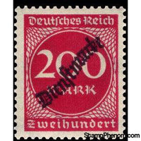 Germany 1923 Official Stamp, 200m-Stamps-Germany-Mint-StampPhenom